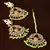 Parrot Beaded Kundan Embellished Designer Earrings Tikka Set