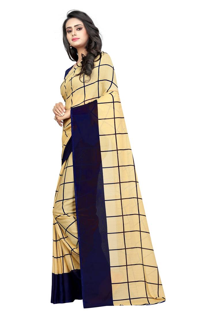 Chacks Georgette printed saree with Blouse