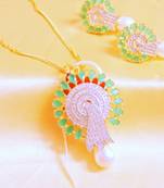 Green Cubiczirconia Necklace Sets