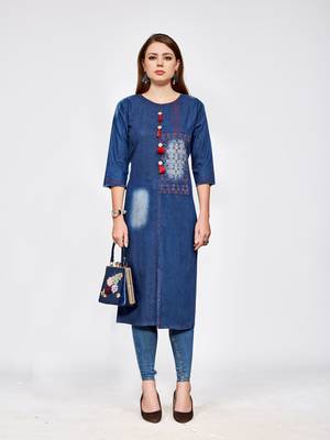 Green plain cotton kurti 1