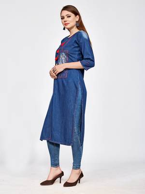 Green plain cotton kurti 3
