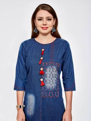 Green plain cotton kurti 4