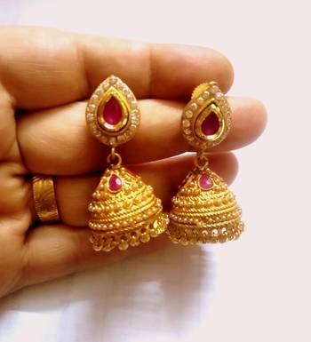 Gold Polki Earrings 1
