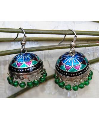 Colorful Meenakari Jhumka Earrings 1