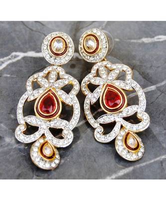 Diamond Ruby Dangler Earrings 1