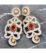 Diamond Ruby Dangler Earrings