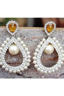 Pearly Brillance Dangler Earrings