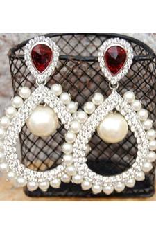 Pearly Brillance Dangler Earrings