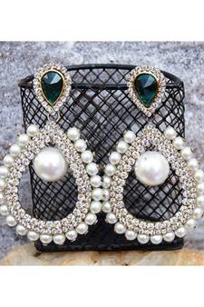 Pearly Brillance Dangler Earrings
