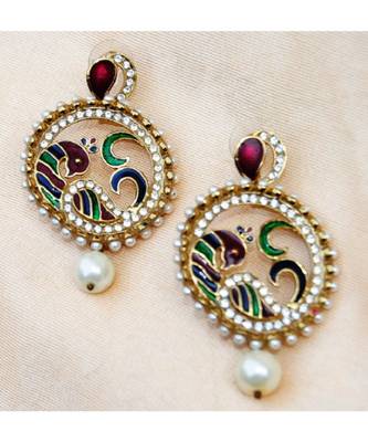 Peacock Dangler Earrings 1