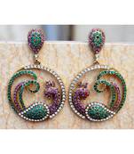 Peacock Crystal Dangler Earrings