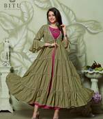 Multicolor hand woven cotton kurtas-and-kurtis