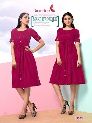 Pink hand woven cotton kurtas-and-kurtis 1