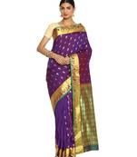 Purple Paithani Art Silk Saree with Blouse