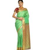 Green Kanjeevaram Art Silk Saree with Blouse