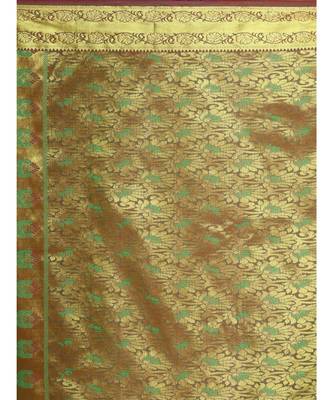 Green Kanjeevaram Art Silk Saree with Blouse 3