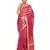 Wine Bhagalpuri Art Silk Saree with Blouse