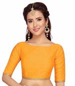 Designer  Zari Dot  Silk Brocade Readymade Saree Blouse With Elbow Length Sleeves