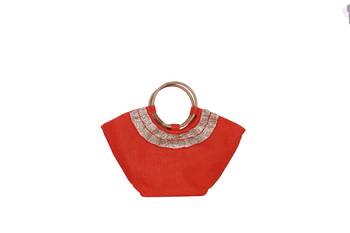 Orange Jute tote-bags 1