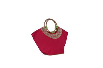 Pink Jute tote-bags 3