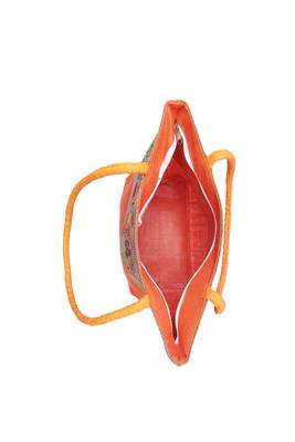 Orange Jute handbags 4