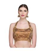 Gold Embroidered Brocade Readymade Blouse