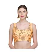 Yellow Embroidered Brocade Readymade Blouse