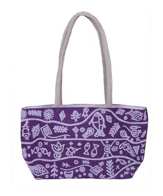 Purple Jute handbags 1