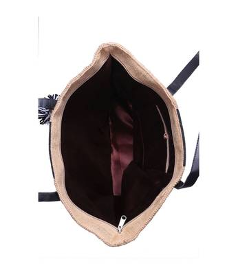 Beige Jute handbags 3