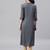 Grey embroidered viscose rayon kurta