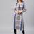 Light-grey printed viscose rayon kurta