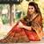 multicolor printed silk saree with blouse