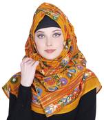Multicolor embroidered cotton hijab