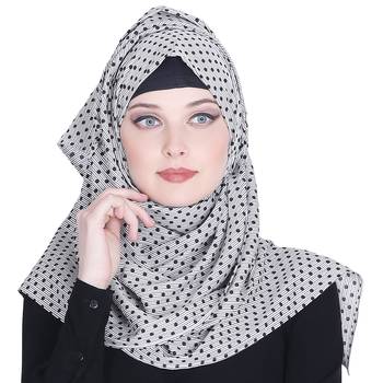 Multicolor printed polyester hijab 1