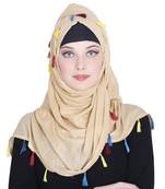 Gold plain rayon hijab
