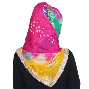 Multicolor printed silk blend hijab 2