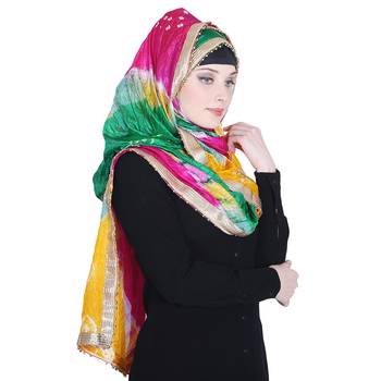 Multicolor printed silk blend hijab 4