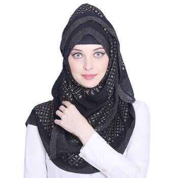 Multicolor printed viscose hijab 1
