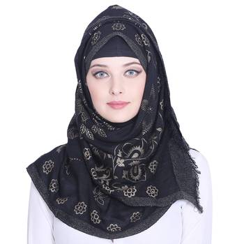 Multicolor printed viscose hijab 1
