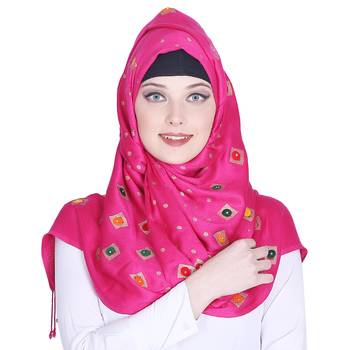 Multicolor printed viscose hijab 1