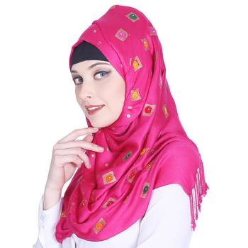Multicolor printed viscose hijab 3