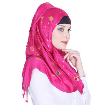 Multicolor printed viscose hijab 4
