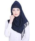 Blue plain viscose hijab