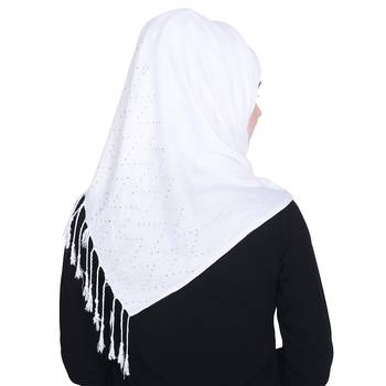 White plain viscose hijab 2