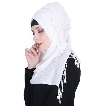 White plain viscose hijab 3