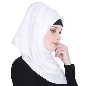White plain viscose hijab 4