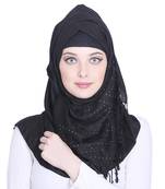 Black plain viscose hijab