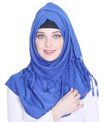 Blue plain viscose hijab