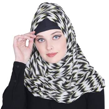 Multicolor printed viscose hijab 1