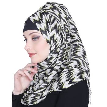 Multicolor printed viscose hijab 3
